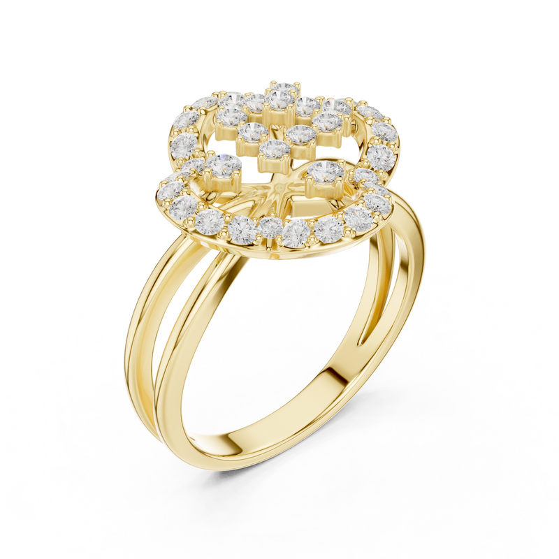 Ladies Ring DDLR-459@7 - Yellow Gold - Image