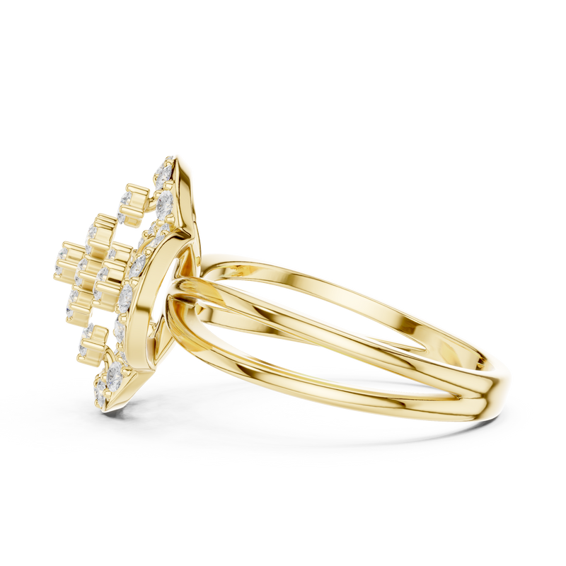 Ladies Ring DDLR-459@7 - Yellow Gold - Image