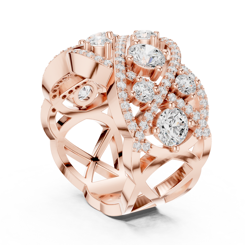 Ladies Ring DDLR-460@7 - Rose Gold - Image