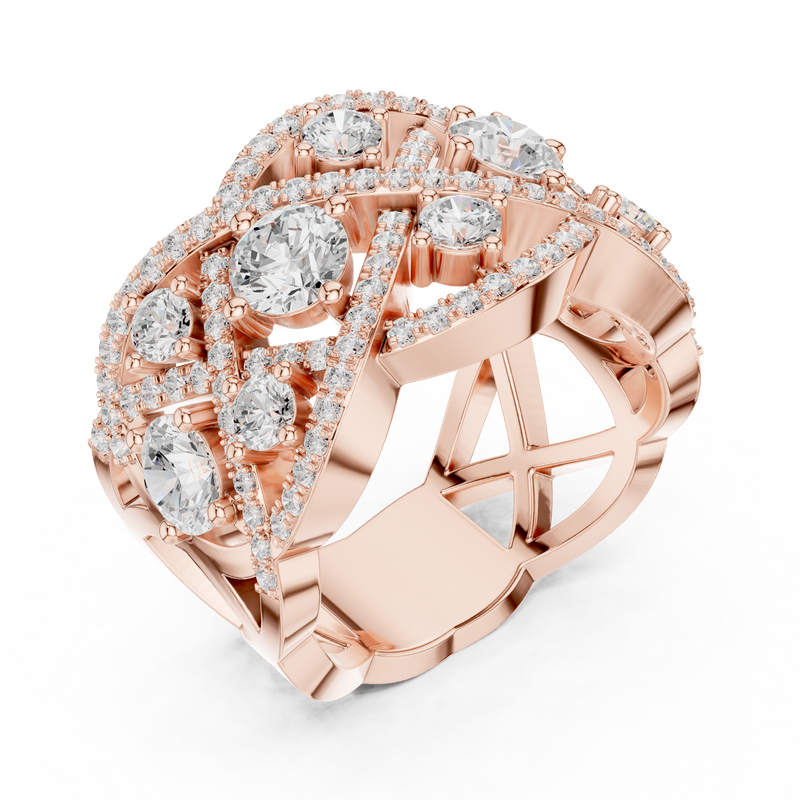 Ladies Ring DDLR-460@7 - Rose Gold - Image