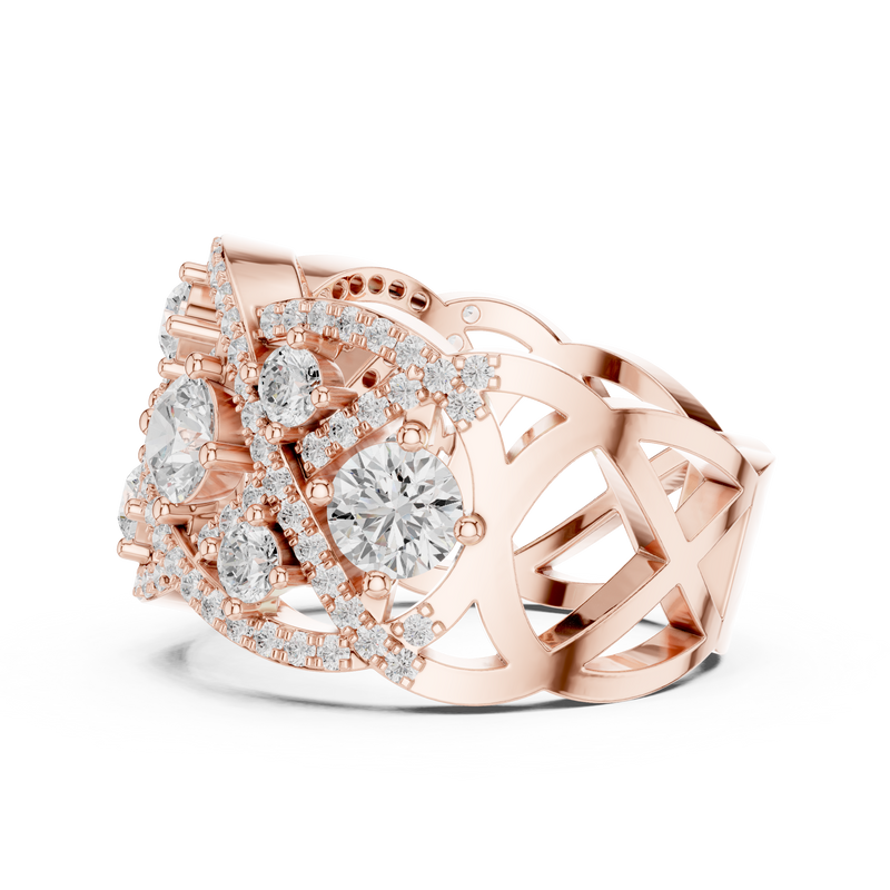 Ladies Ring DDLR-460@7 - Rose Gold - Image