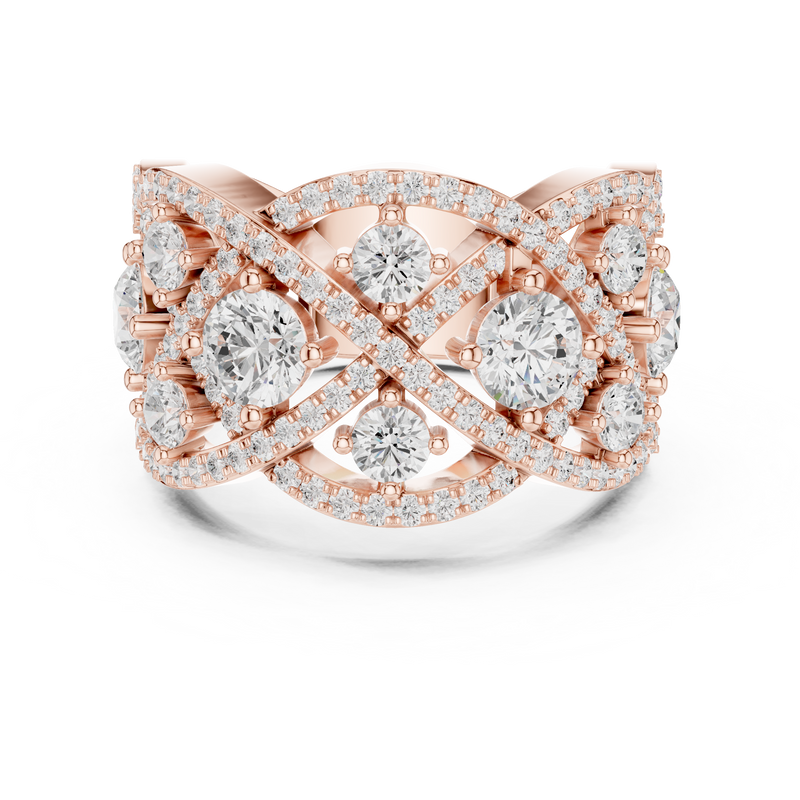 Ladies Ring DDLR-460@7 - Rose Gold - Image