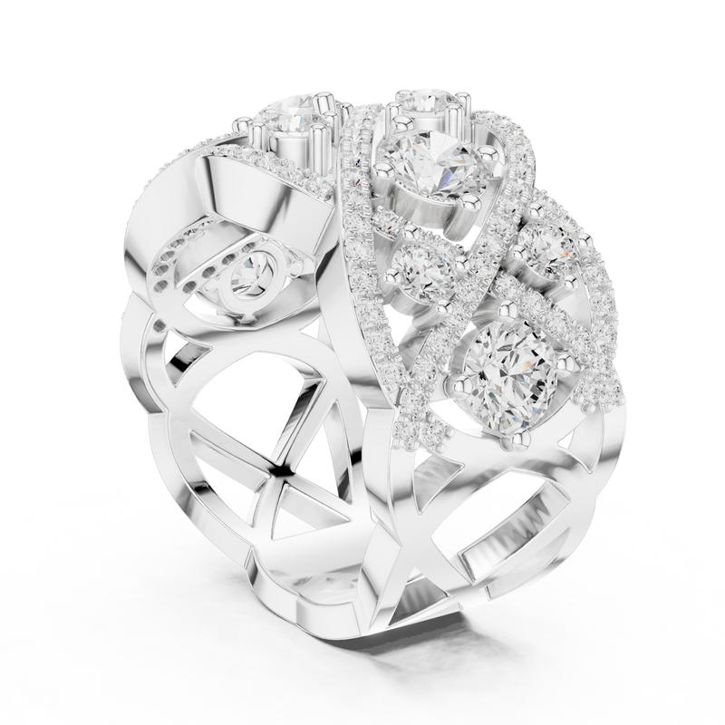 Ladies Ring DDLR-460@7 - White Gold - Image