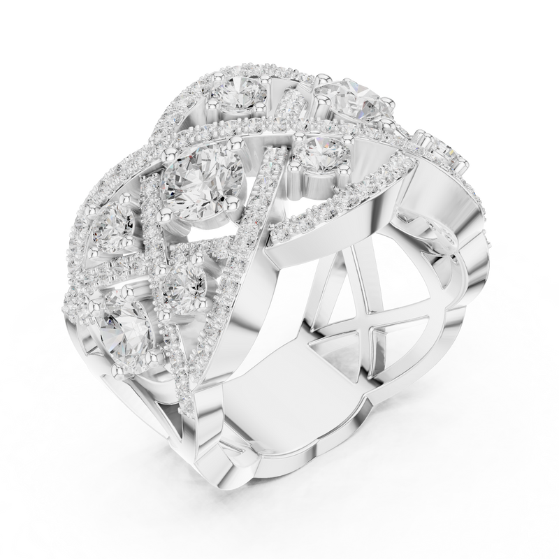 Ladies Ring DDLR-460@7 - White Gold - Image