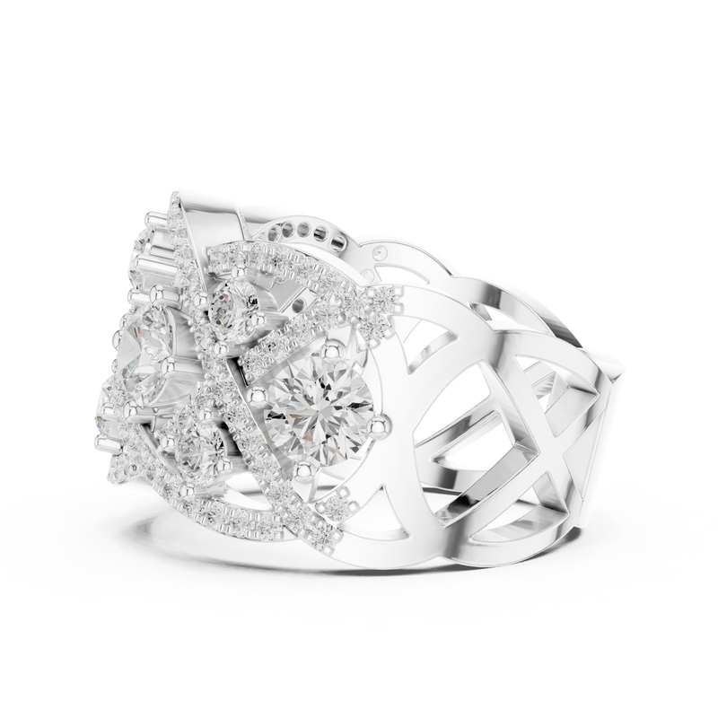Ladies Ring DDLR-460@7 - White Gold - Image