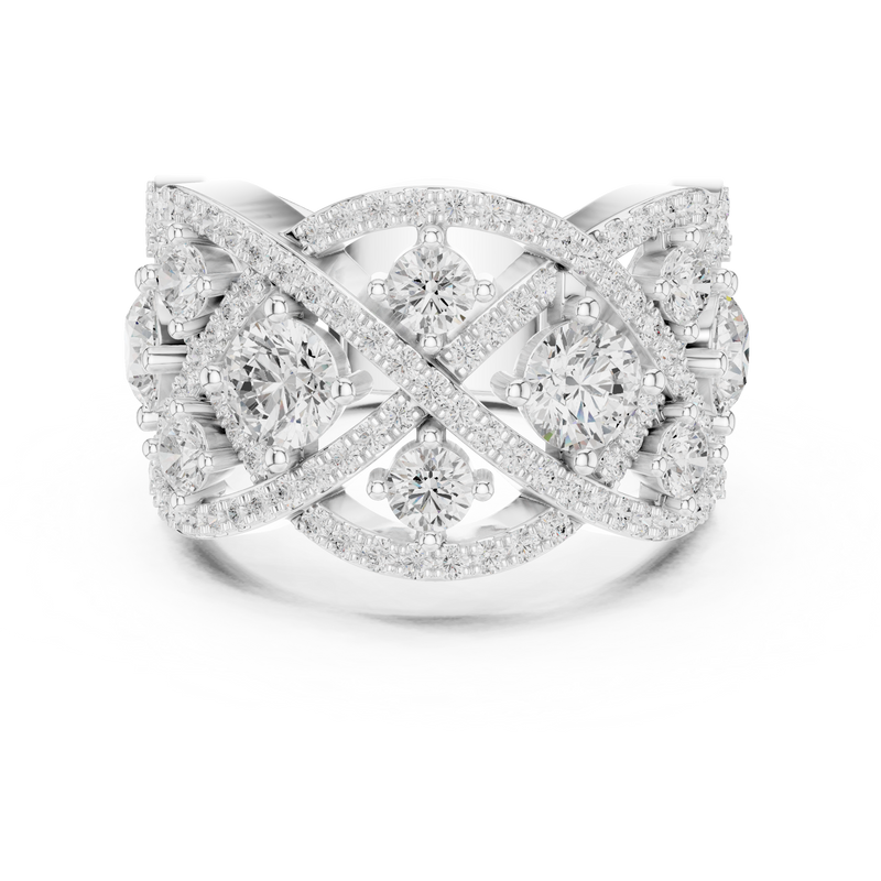Ladies Ring DDLR-460@7 - White Gold - Image