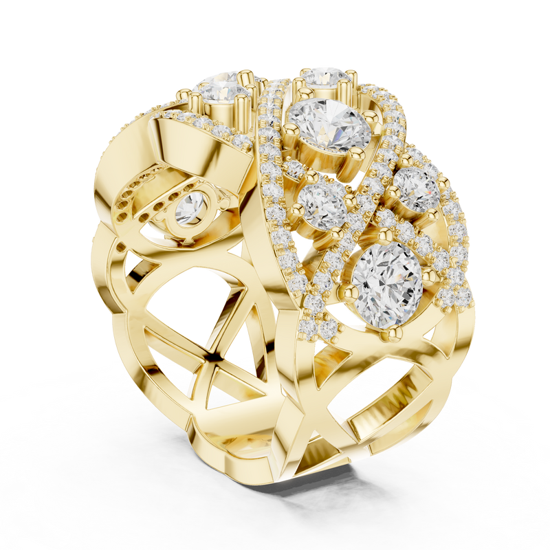 Ladies Ring DDLR-460@7 - Yellow Gold - Image