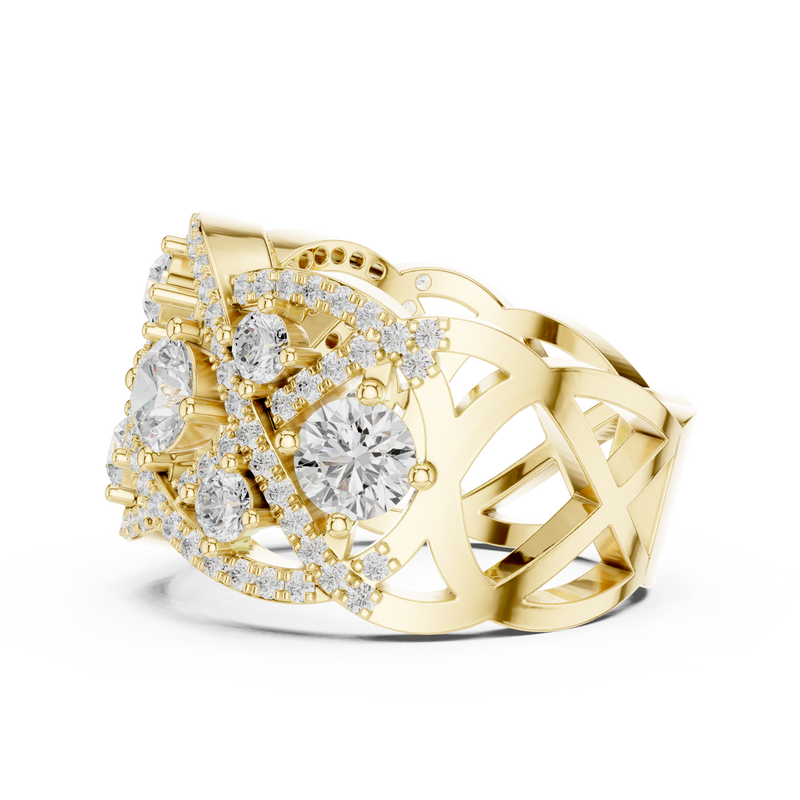 Ladies Ring DDLR-460@7 - Yellow Gold - Image