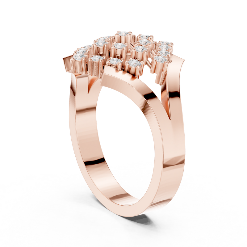 Ladies Ring DDLR-461@7 - Rose Gold - Image