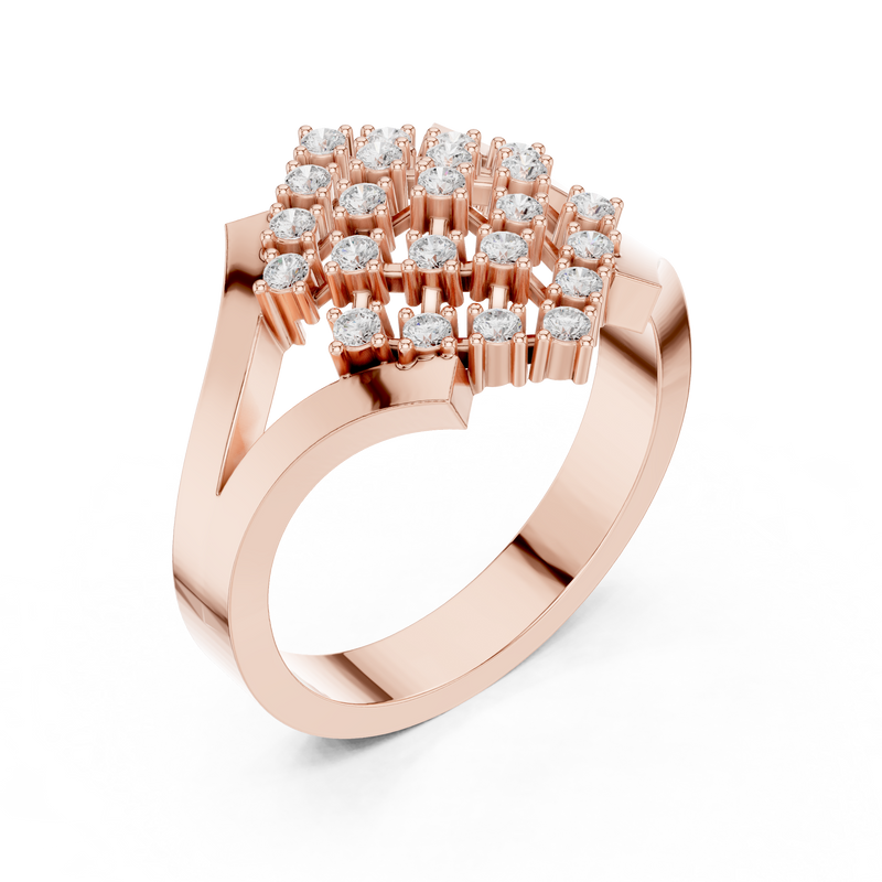 Ladies Ring DDLR-461@7 - Rose Gold - Image