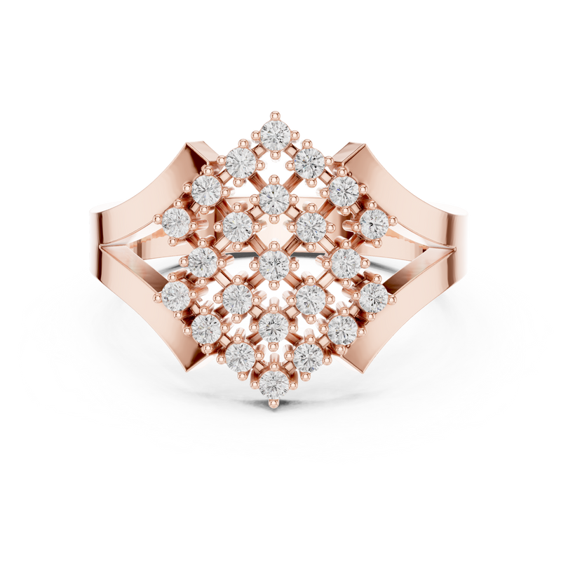Ladies Ring DDLR-461@7 - Rose Gold - Image