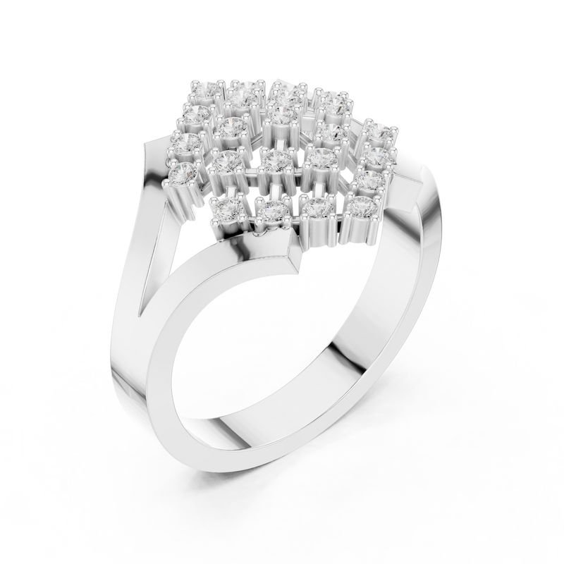 Ladies Ring DDLR-461@7 - White Gold - Image