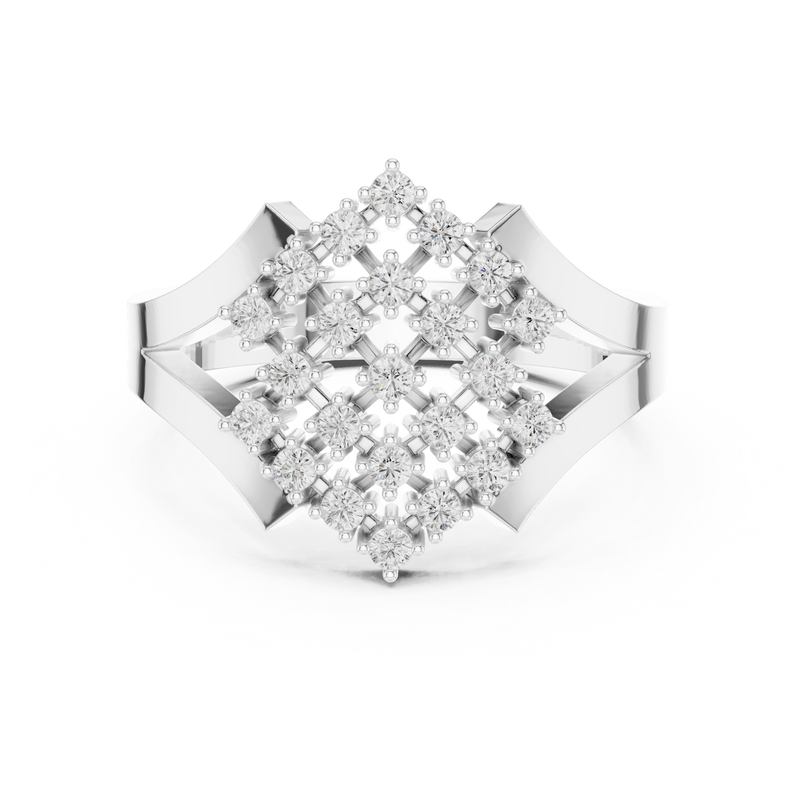 Ladies Ring DDLR-461@7 - White Gold - Image