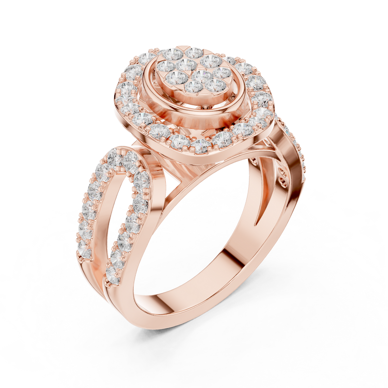 Ladies Ring DDLR-462@7 - Rose Gold - Image