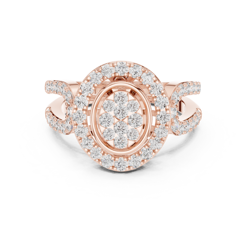 Ladies Ring DDLR-462@7 - Rose Gold - Image