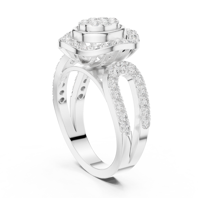 Ladies Ring DDLR-462@7 - White Gold - Image