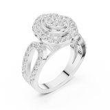 Ladies Ring DDLR-462@7 - White Gold - Image