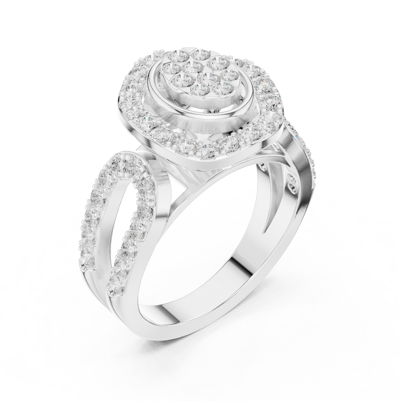 Ladies Ring DDLR-462@7 - White Gold - Image