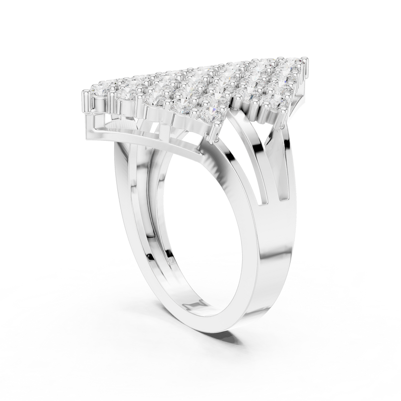 Ladies Ring DDLR-463@7 - White Gold - Image