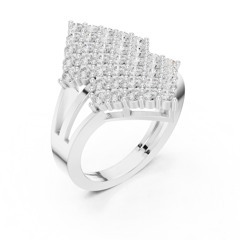 Ladies Ring DDLR-463@7 - White Gold - Image