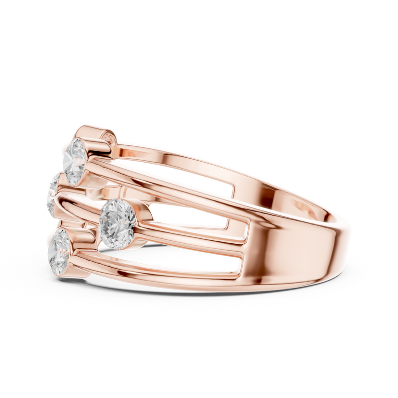 Ladies Ring DDLR-464@7 - Rose Gold - Image