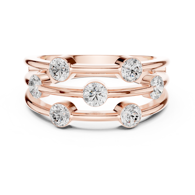 Ladies Ring DDLR-464@7 - Rose Gold - Image