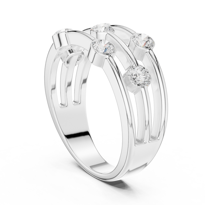 Ladies Ring DDLR-464@7 - White Gold - Image