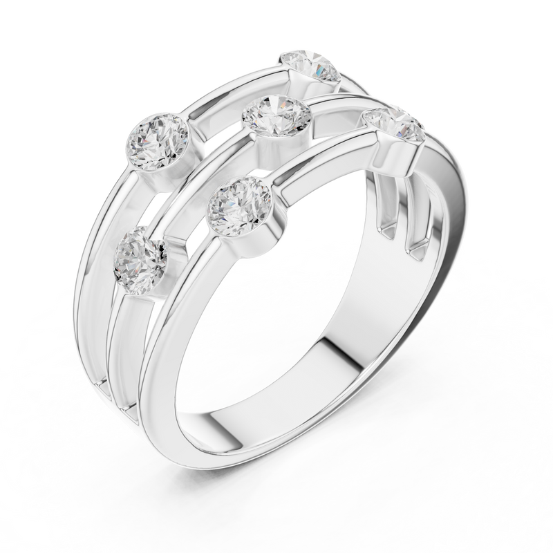 Ladies Ring DDLR-464@7 - White Gold - Image