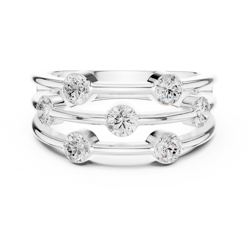 Ladies Ring DDLR-464@7 - White Gold - Image