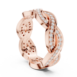 Ladies Ring DDLR-465@7 - Rose Gold - Image