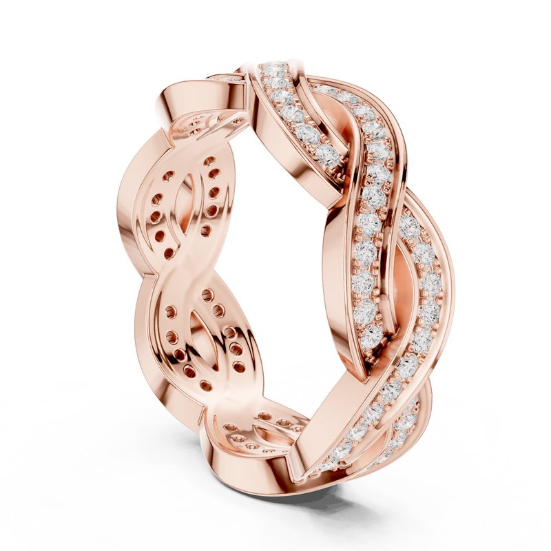 Ladies Ring DDLR-465@7 - Rose Gold - Image