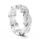 Ladies Ring DDLR-465@7 - White Gold - Image