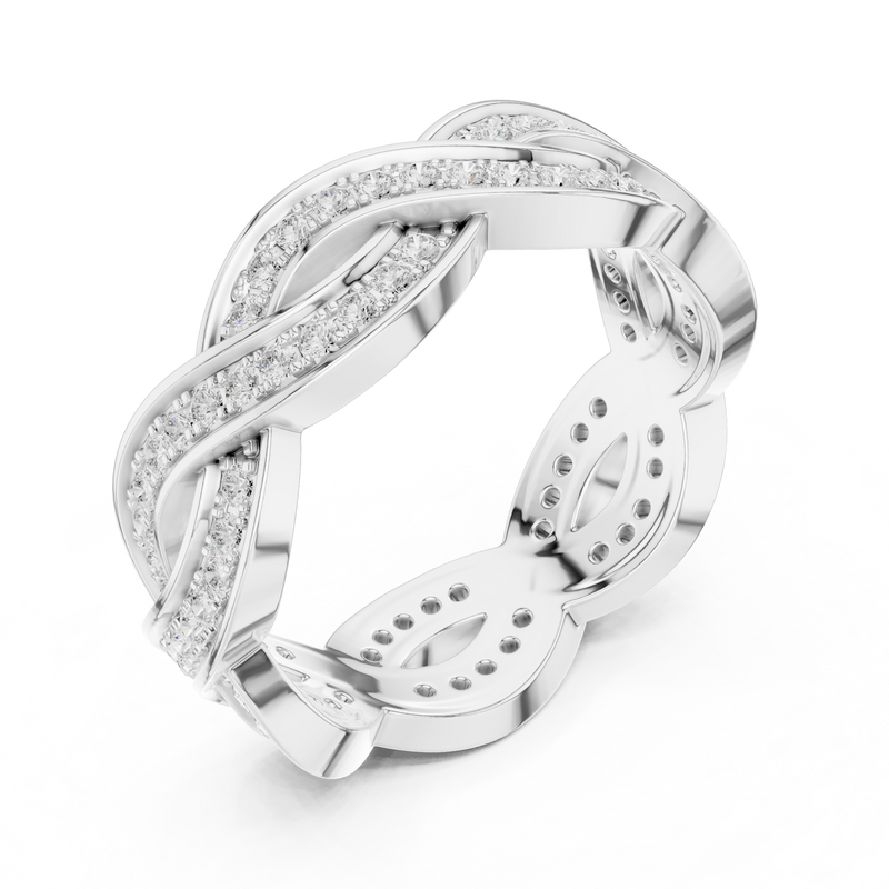 Ladies Ring DDLR-465@7 - White Gold - Image