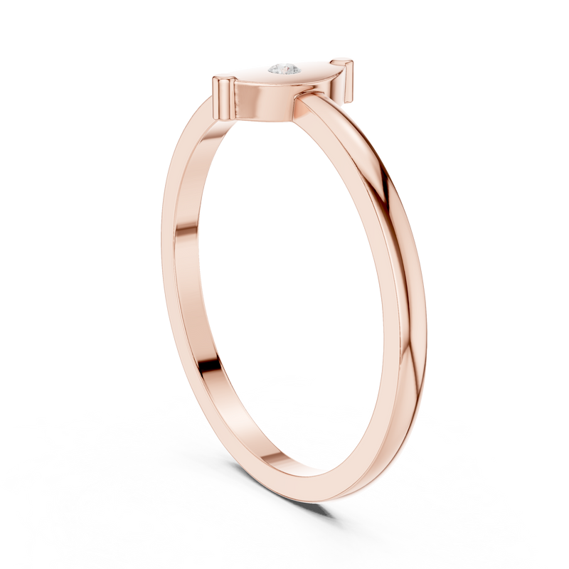 Ladies Ring DDLR-466@7 - Rose Gold - Image