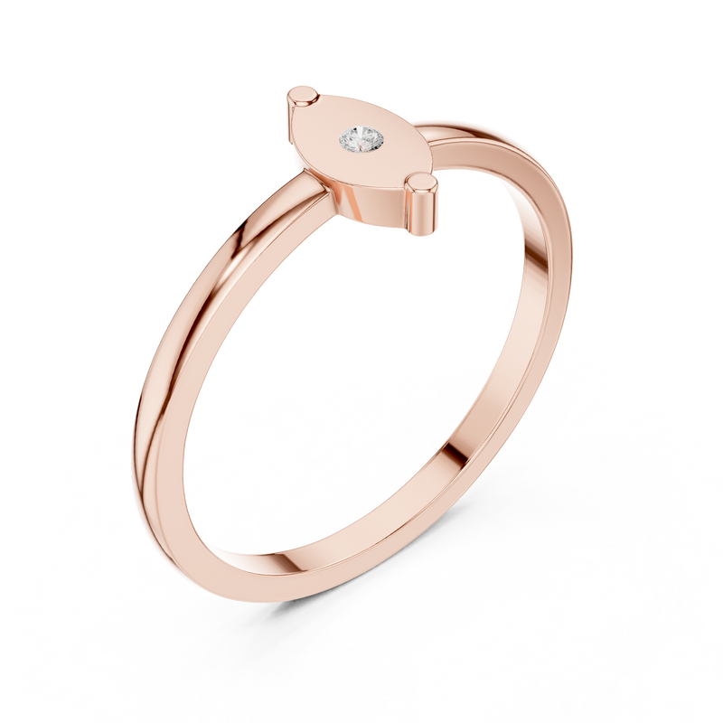 Ladies Ring DDLR-466@7 - Rose Gold - Image