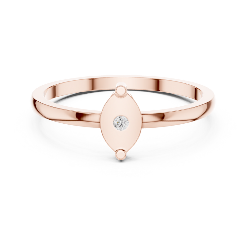 Ladies Ring DDLR-466@7 - Rose Gold - Image