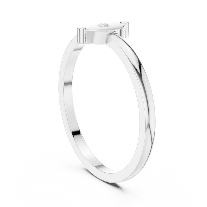 Ladies Ring DDLR-466@7 - White Gold - Image