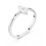Ladies Ring DDLR-466@7 - White Gold - Image