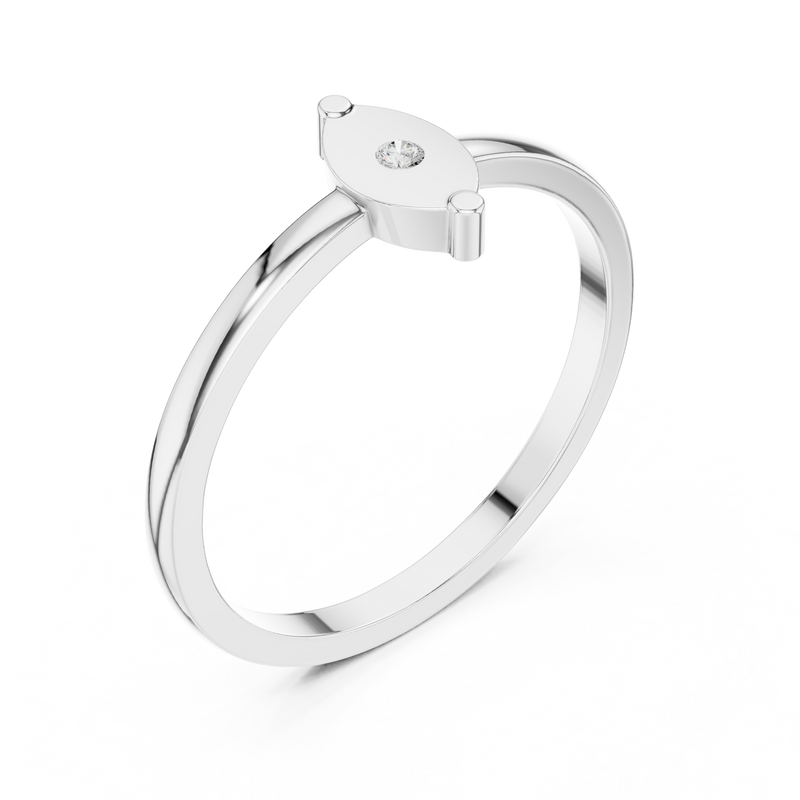 Ladies Ring DDLR-466@7 - White Gold - Image
