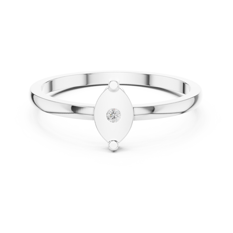 Ladies Ring DDLR-466@7 - White Gold - Image