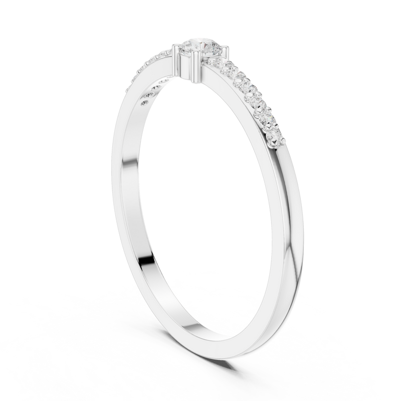 Mens Ring DDLR-467@7 - White Gold - Image