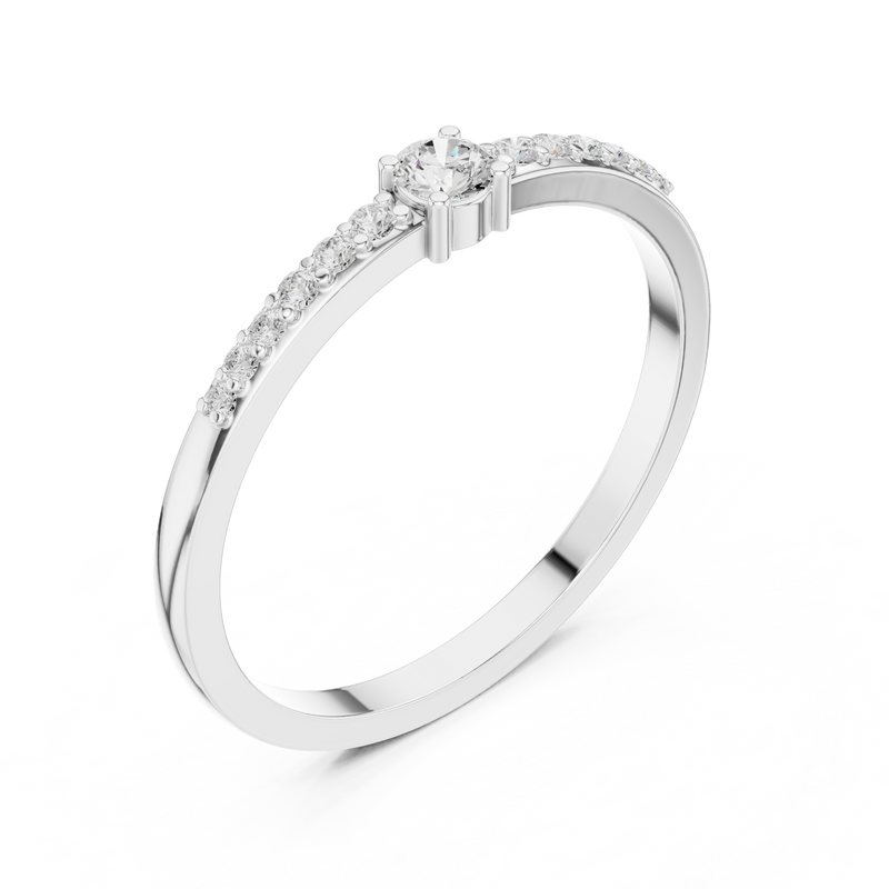 Mens Ring DDLR-467@7 - White Gold - Image