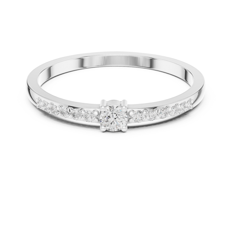 Mens Ring DDLR-467@7 - White Gold - Image