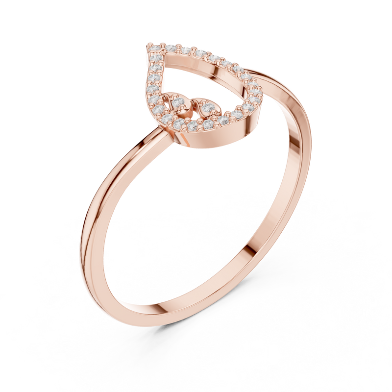 Ladies Ring DDLR-469@7 - Rose Gold - Image