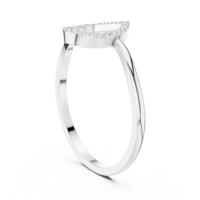 Ladies Ring DDLR-469@7 - White Gold - Image
