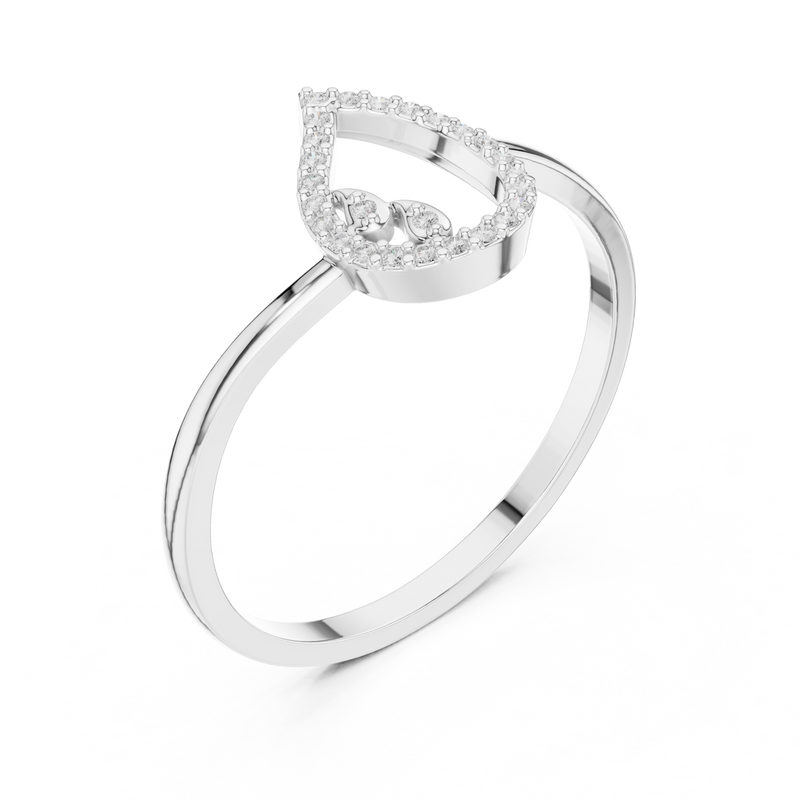 Ladies Ring DDLR-469@7 - White Gold - Image