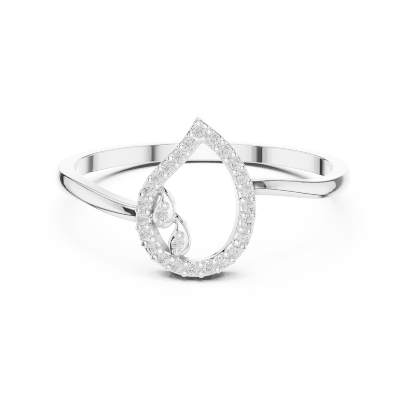 Ladies Ring DDLR-469@7 - White Gold - Image