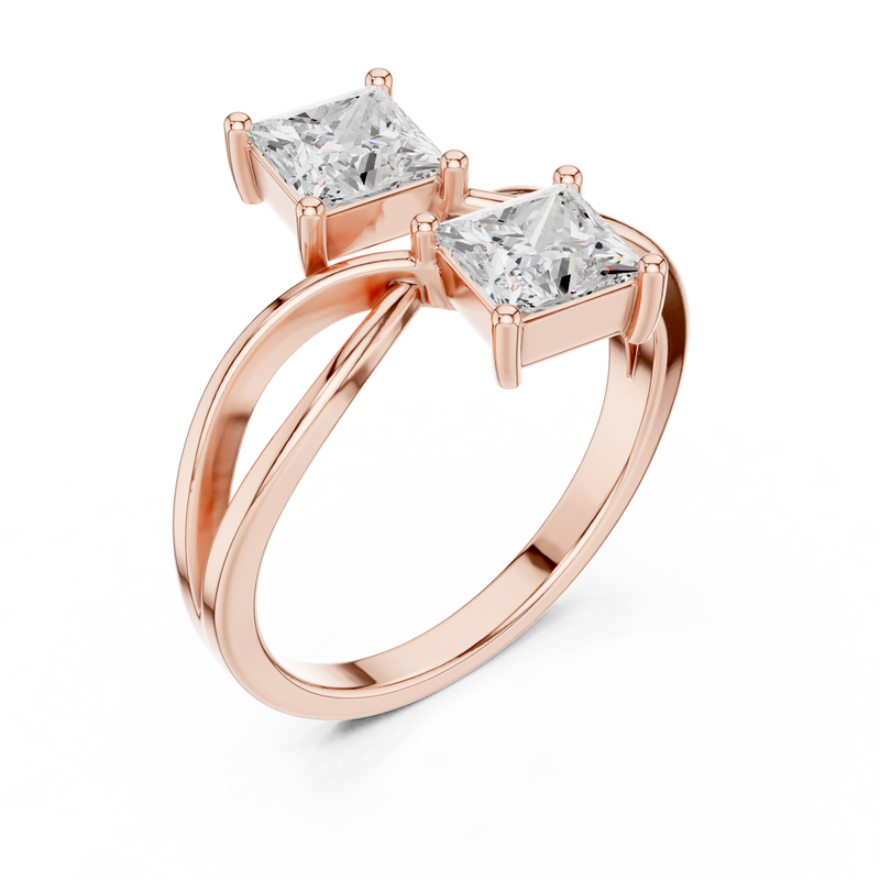Ladies Ring DDLR-470@7 - Rose Gold - Image