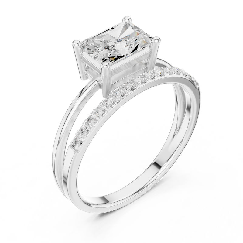 Ladies Ring DDLR-471@7 - White Gold - Image