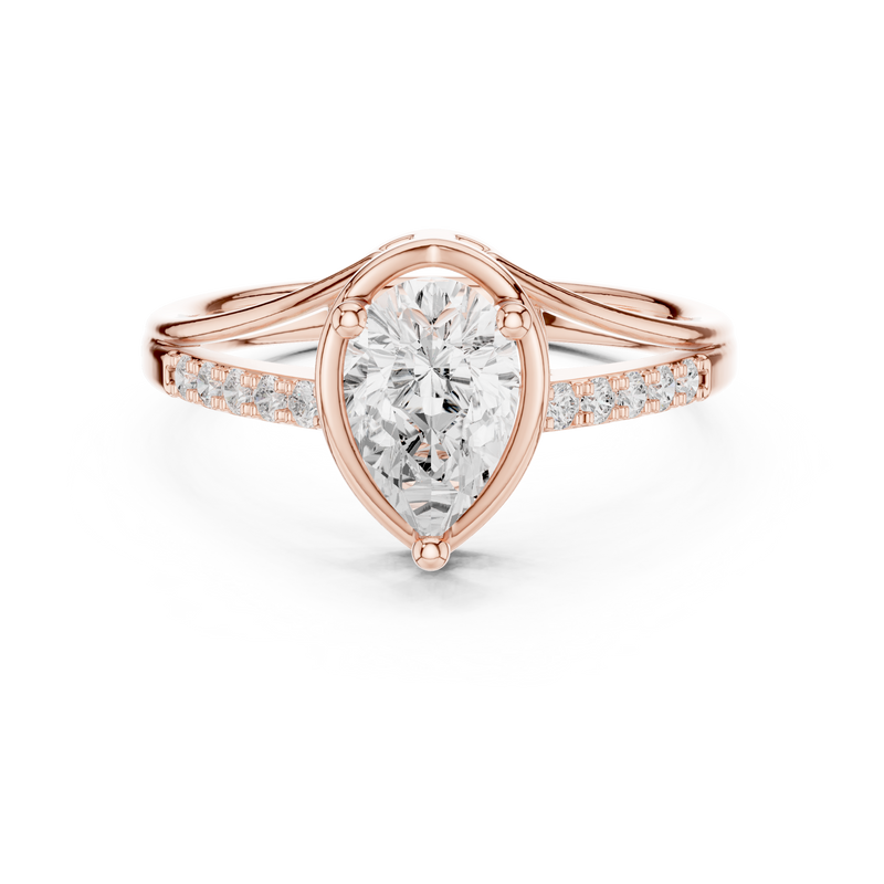 Ladies Ring DDLR-473@7 - Rose Gold - Image